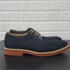 1901 Mens Navy Nubuck Suede Lace Up Oxford Dress Shoes Size 11